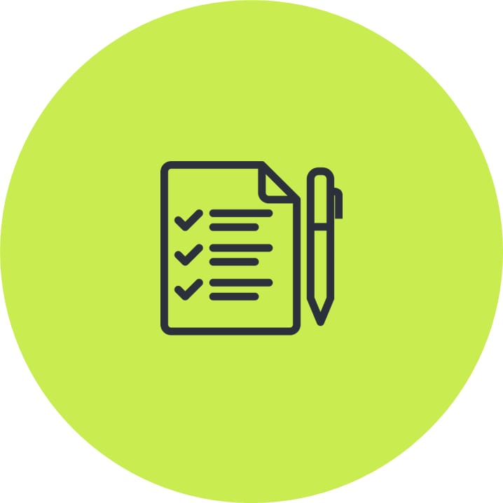 Checklist with pen