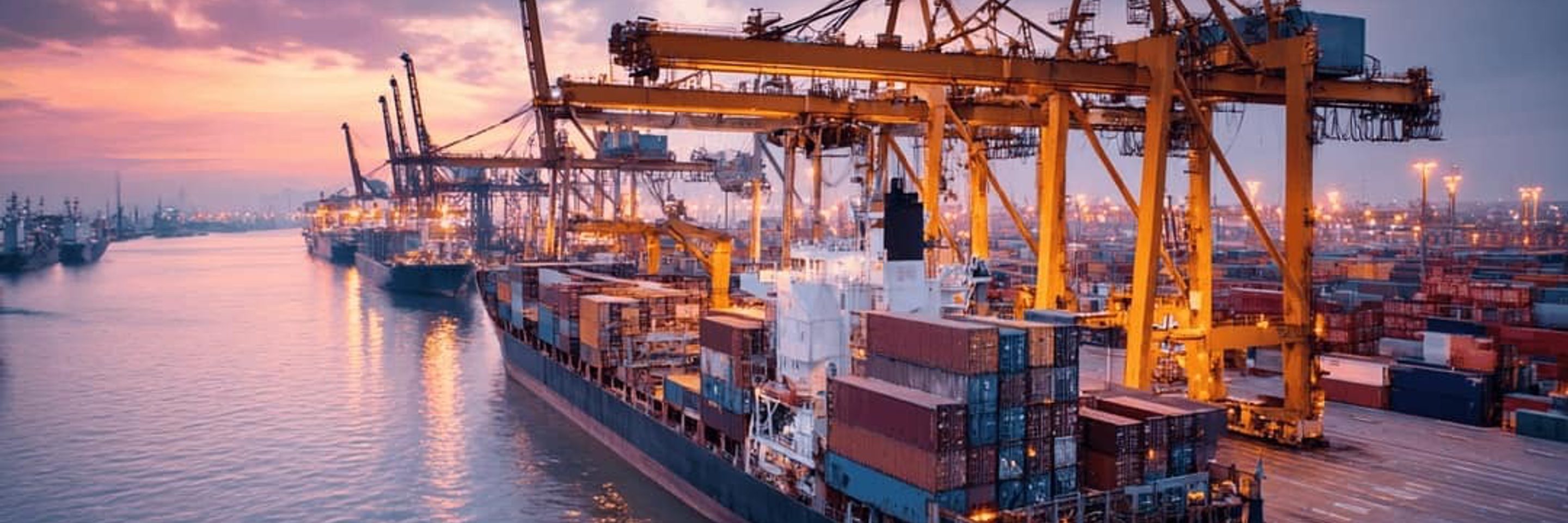 U1274877382 a cargo ship being unloaded at a modern port with 7032cf25 db81 4eb0 a777 9c2a0f7cdcb7 311