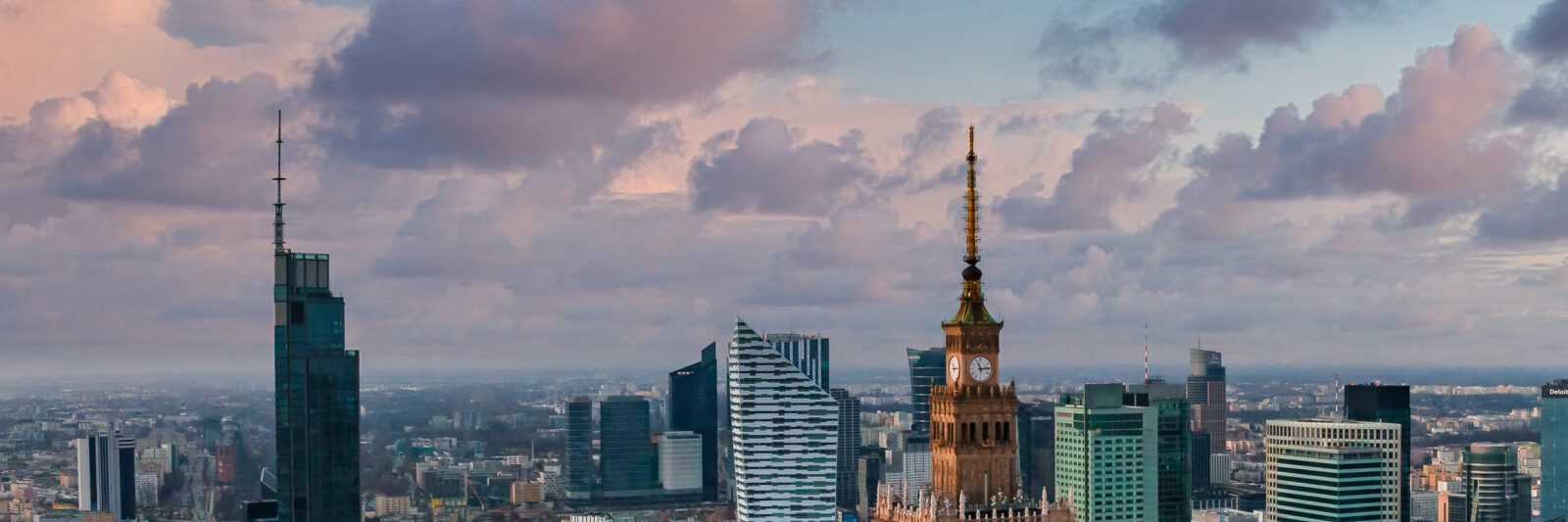 Aerial view palace culture science downtown business skyscrapers warsaw 2 scaled e1757077917104