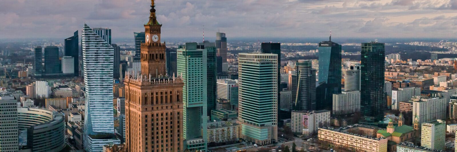Aerial view palace culture science downtown business skyscrapers warsaw scaled e1757076968632
