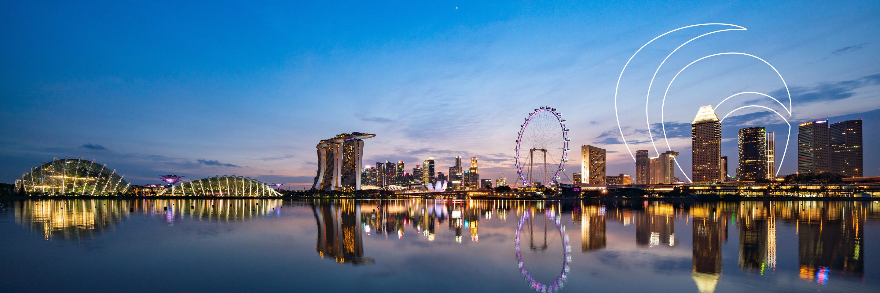 GS Banner Singapore skyline